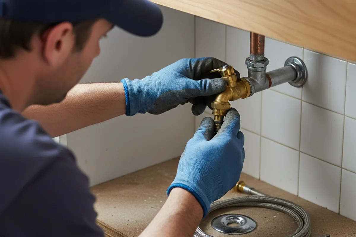 Shutoff valve and fitting work during Repiping in South Haven